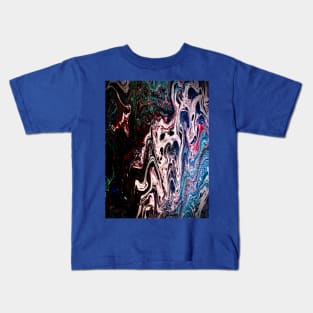 Ghost fluid art Kids T-Shirt